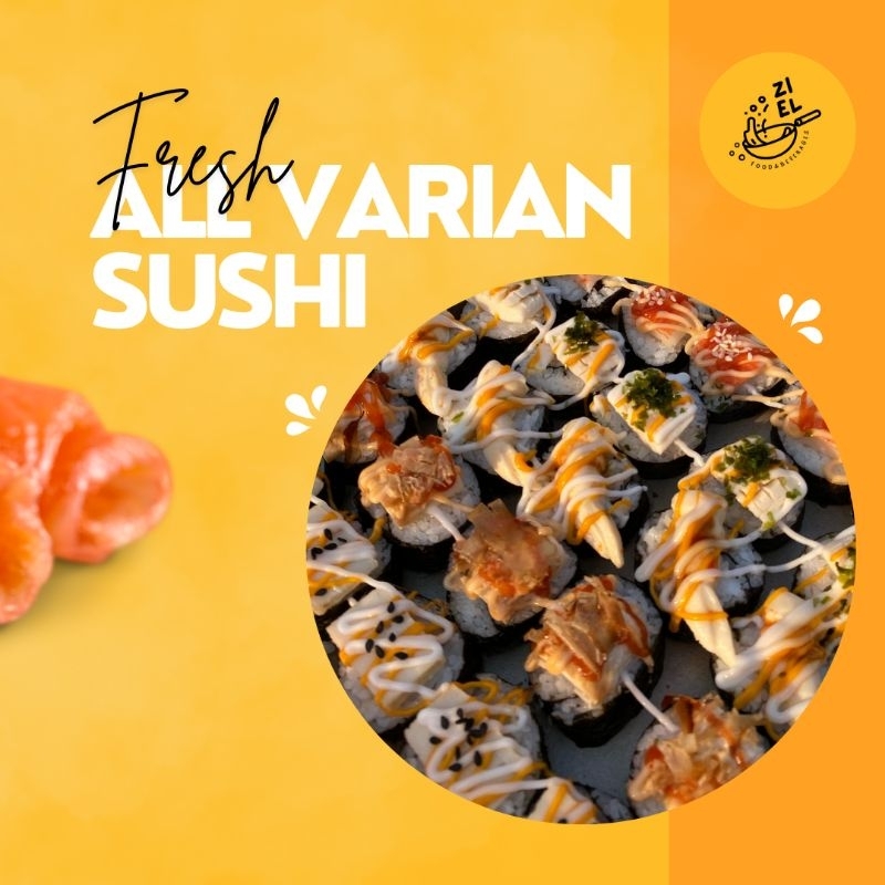 

sushi aneka varian topping