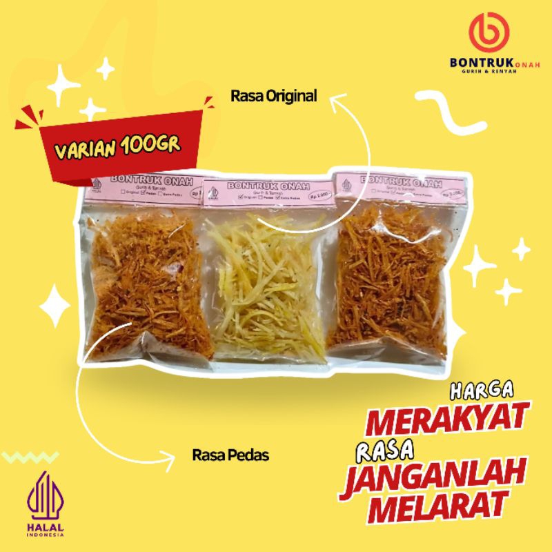 

Cemilan Keripik Singkong Pedas Daun Jeruk Chili Food Kripset BONTRUK ONAH