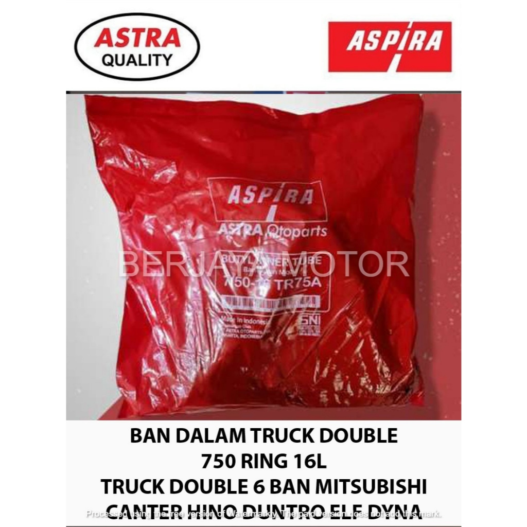BAN DALAM TRUCK DOBULE 6 BAN RING 16 750-16L CANTER HINO DUTRO DYNA ELF ASPIRA
