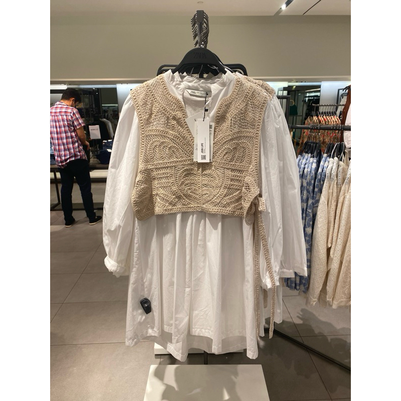 preloved zara poplin dress