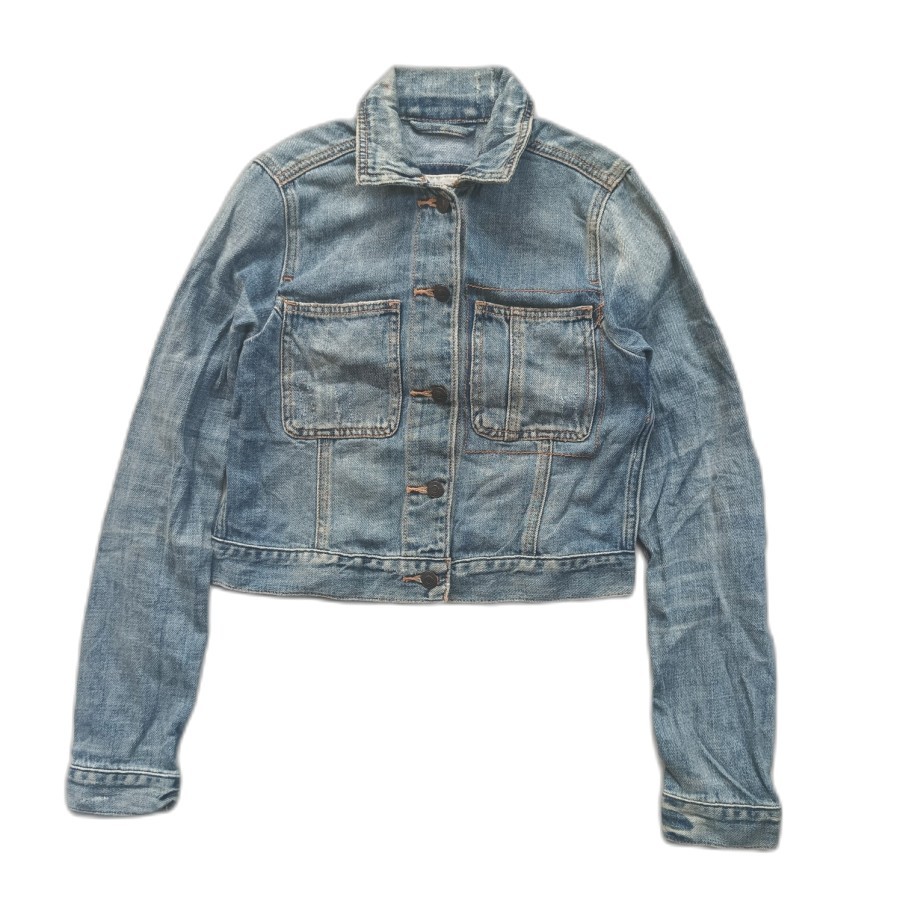 jaket abercrombie & fitch women trucker denim jacket jeans