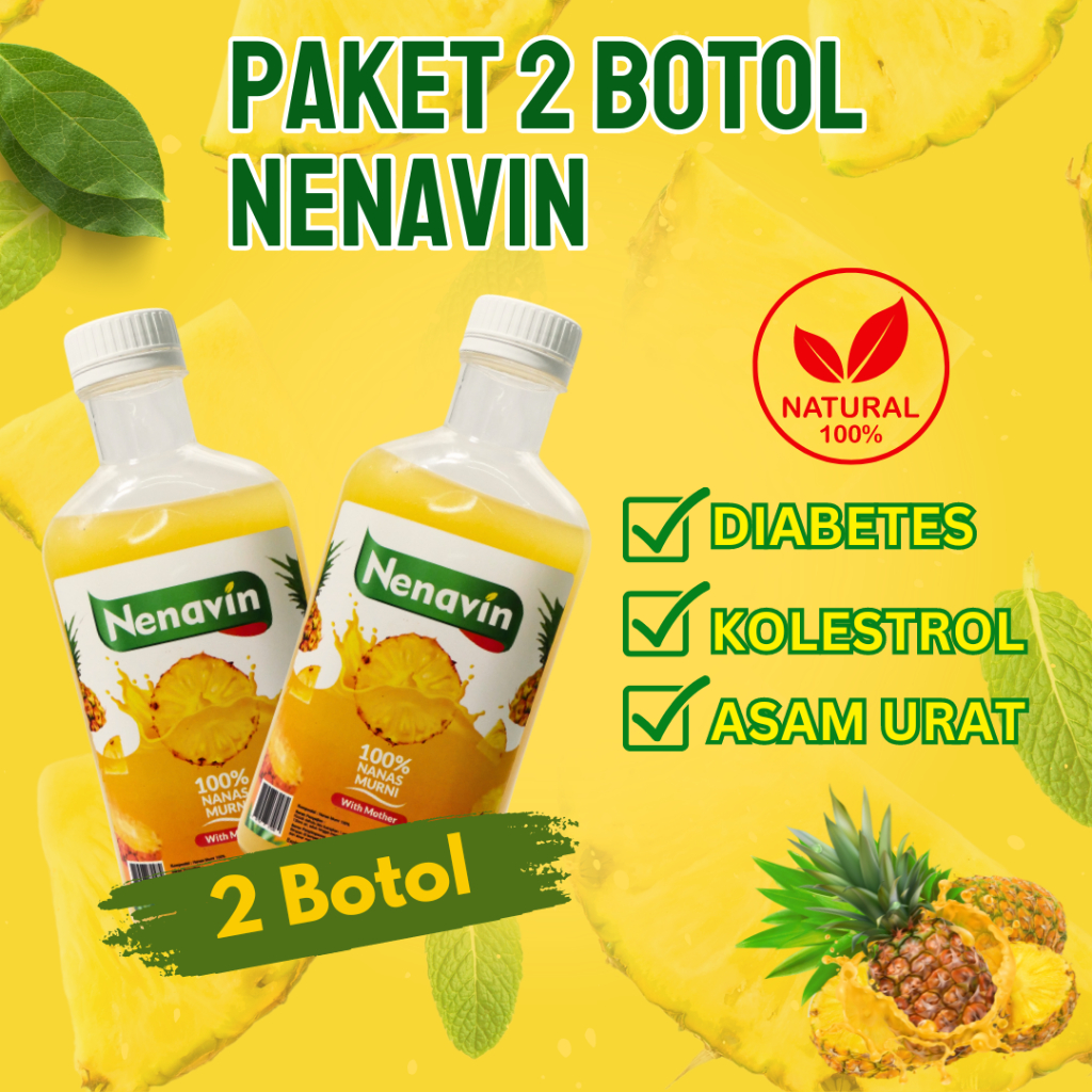 

NENAVIN 300ml 2 BOTOL - CUKA NANAS - Membantu Atasi Diabetes, Asam Urat dan Kontrol gula dalam darah