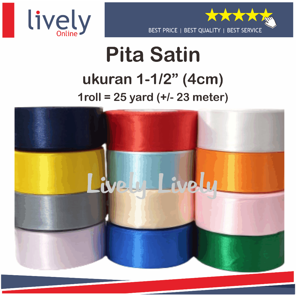 

Pita Satin 1 - 1/2 inch (4 cm) IMPORT Taiwan