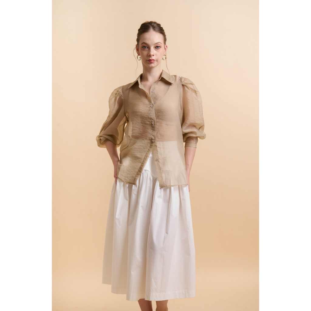 Melvee - Ye Na Top - Atasan Kemeja Kerja Wanita Modern Terbaru