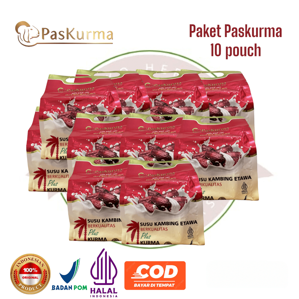 

Paskurma - Paket 10 Pouch susu ettawa plus kurma pilihan