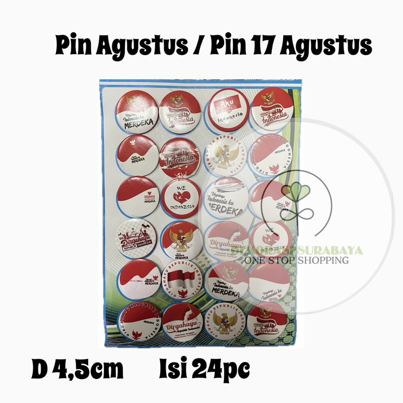 Dekorasi Agustus 17 an / Pin 17 Agustus / Pin Agustus x24