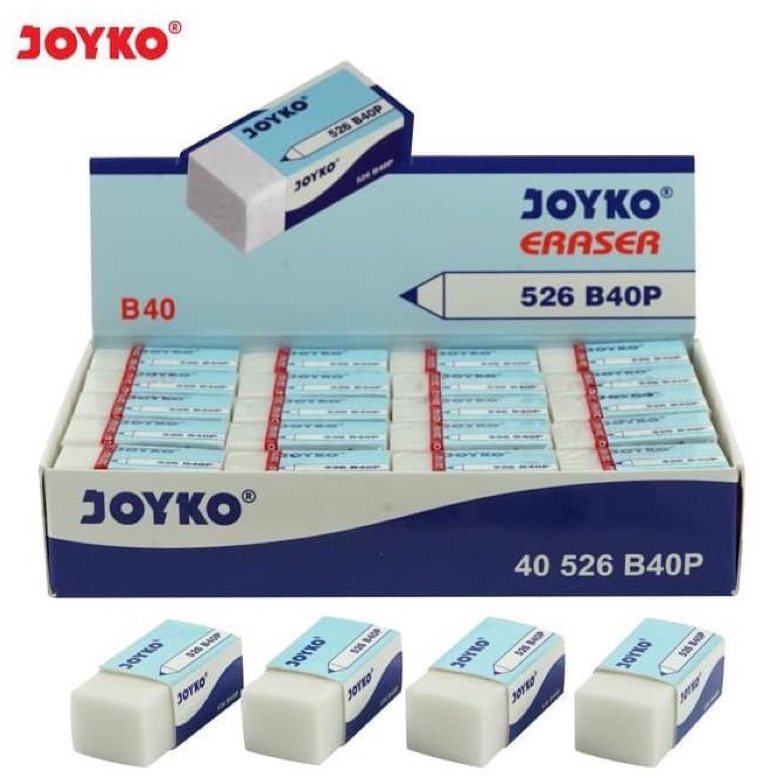 

KODE J64K 4 Pcs Penghapus Joyko PUTIH HITAM Kecil 526 B4P perkotak