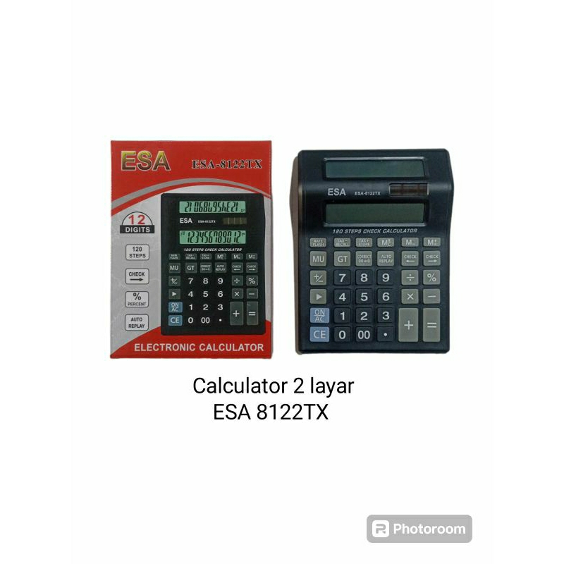 

calculator 2 layar esa 8122TX