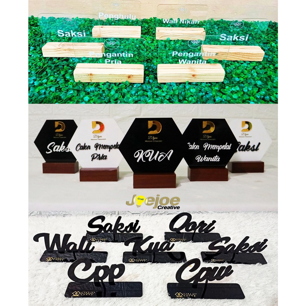 

KODE B85U Table Sign WeddingPapan Tanda Meja Akrilik Custom Harga Perpcs