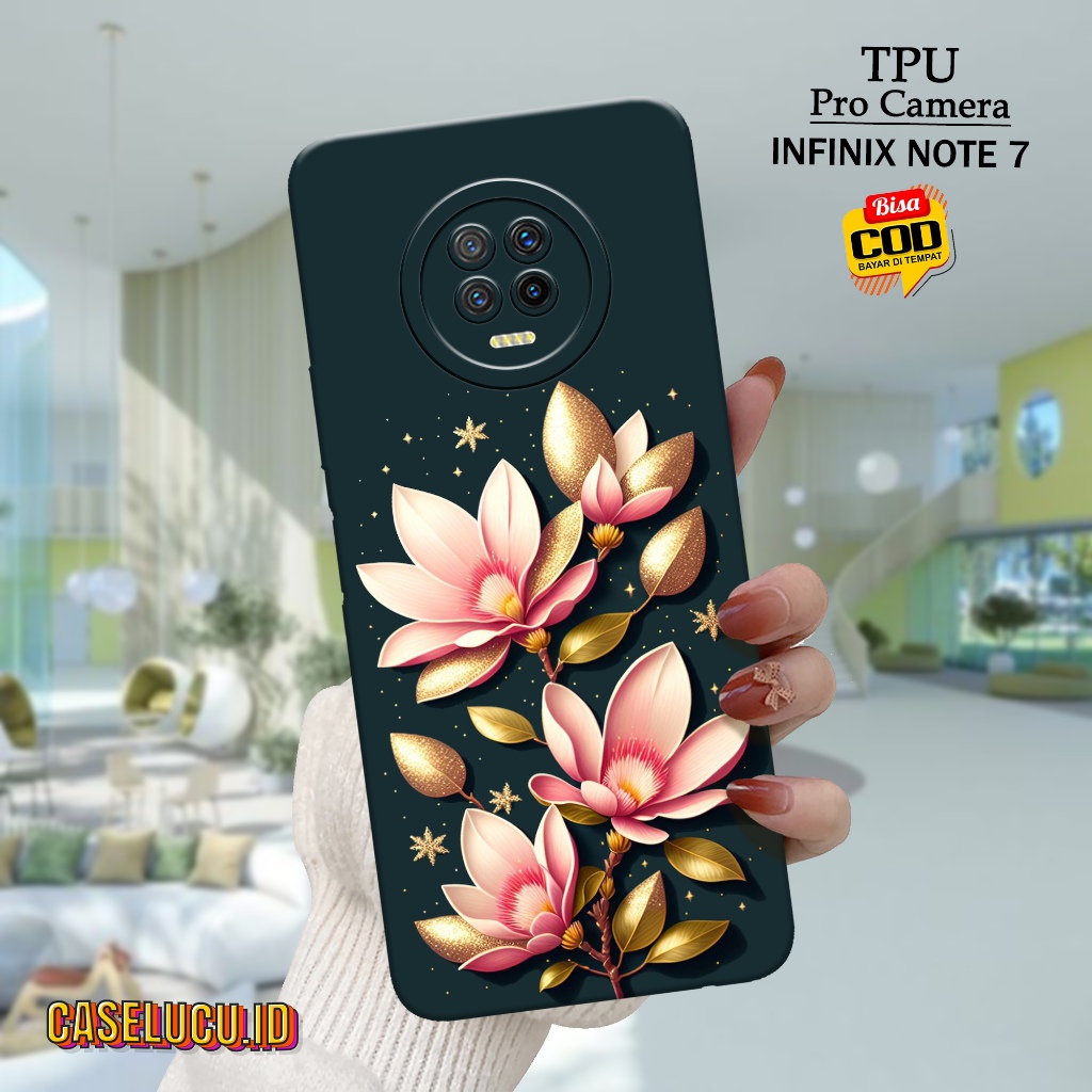 Casing Hp Infinix Note 7 Terbaru Fashion Case Bunga Case Hp Infinix Note 7 Soft Case Hp Infinix Note