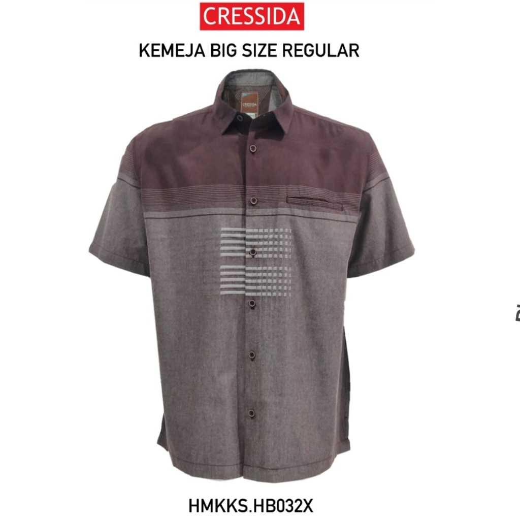 gof 1 CRESSIDA JUMBO KOKO/KEMEJA Atasan Baju Muslim Pria Kemeja Hem Big Size Extra Size Lengan Pende