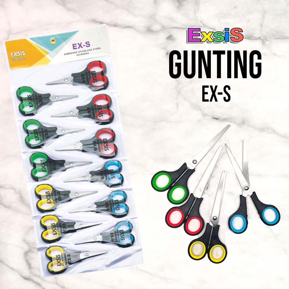 

KODE U7S 12pcs Gunting 1 renteng Gunting HITAM Gunting EXS EXM EXL Exsis