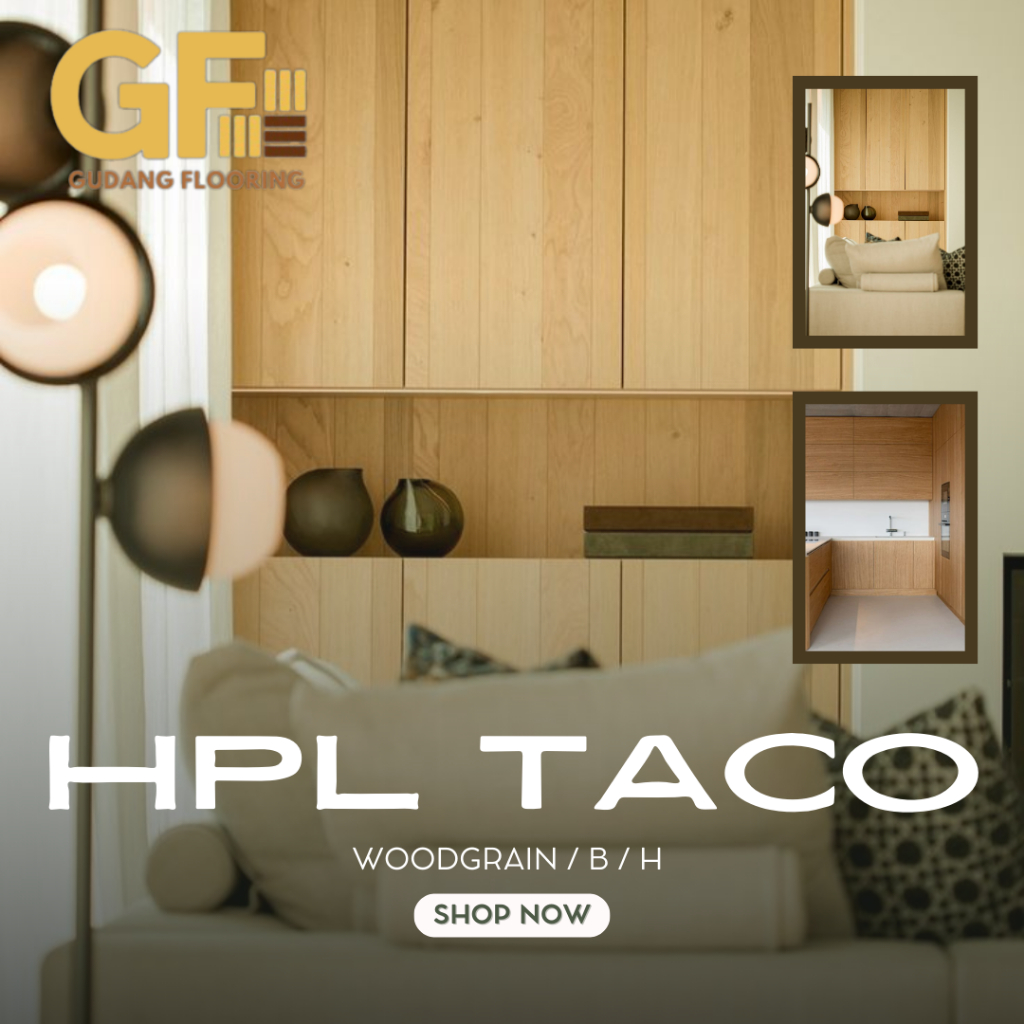 HPL Taco Woodgrain Tipe B/H / Pelapis meja Furniture HPL kayu Triplek