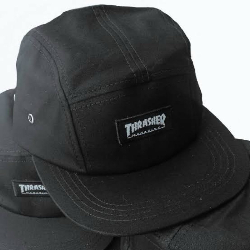 Topi 5 panel hitam distro