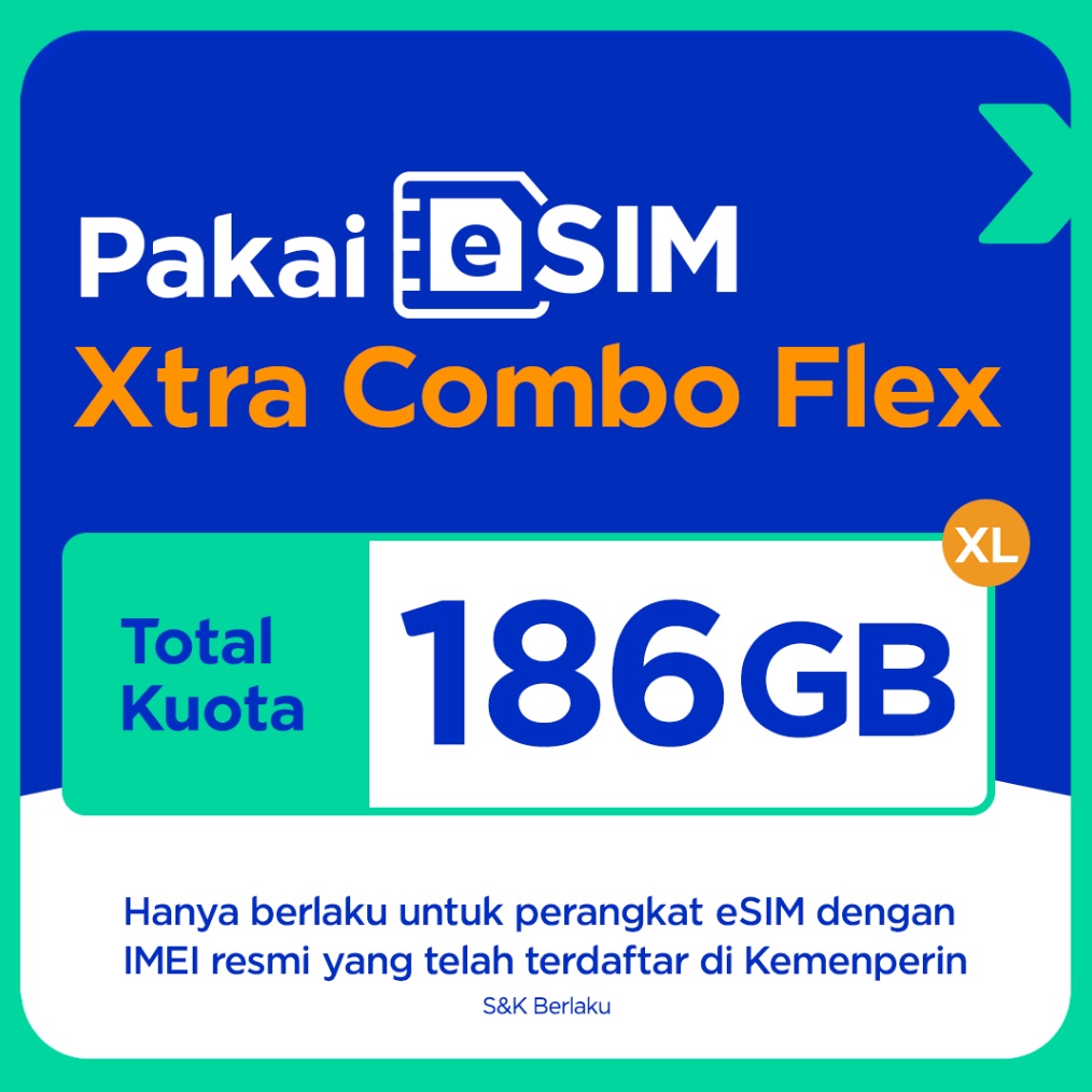 GROSIR eSIM XL  Xtra Combo Flex XL 38GB