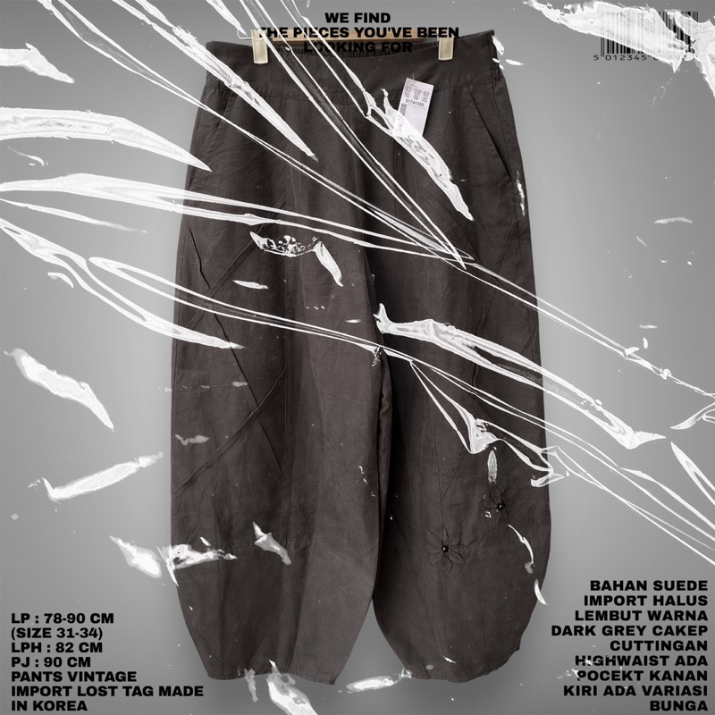 IMPORT PANTS/KOREAN PANTS/SNOWYBLACK PANTS/SUEDE PANTS/CELANA SUEDE IMPORT/KOREAN LOOK/KOREAN STYLE/