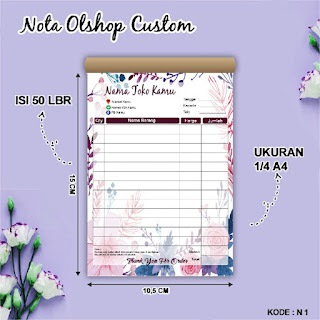 

Nota Custom 1/4 folio - 1 Ply Free Desain