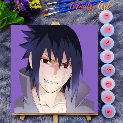 

Paint by Number Anime Naruto Shippuden Sasuke Sakura - DIY Kit Melukis Kanvas 20x20 cm Lengkap Frame - Siap Lukis / Canvas Painting Kit
