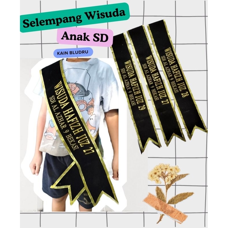 Selempang Wisuda Anak SD Kain Bludru