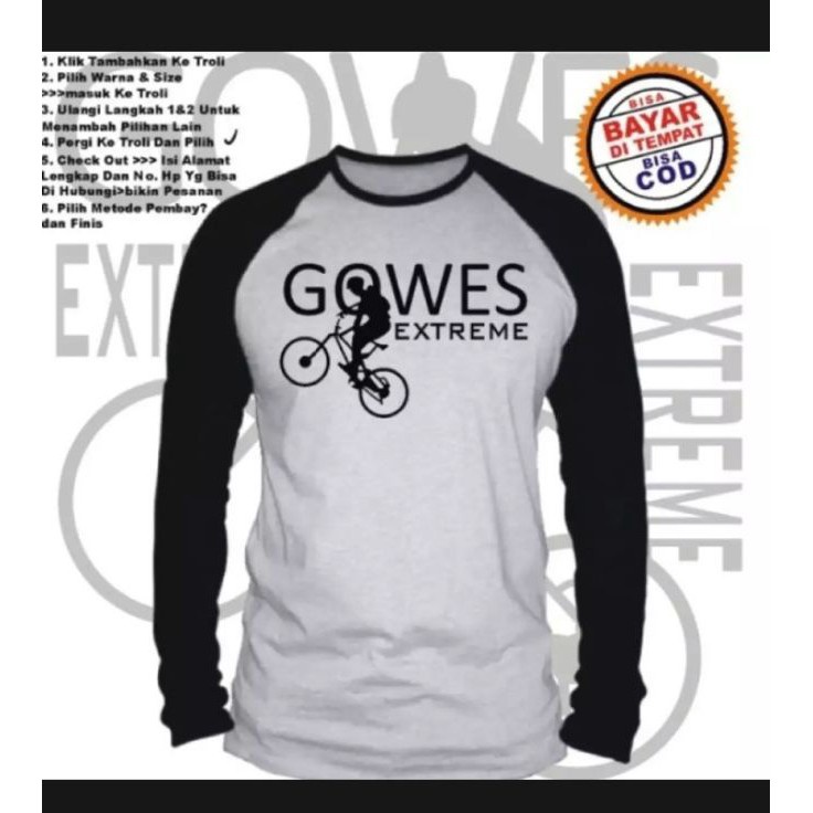 Kaos Lengan Panjang GOWES EXTREME PriaWanita