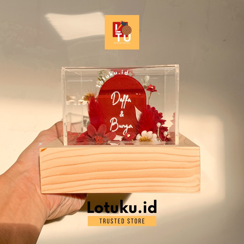 tempat cincin I kotak cincin tunangan I box cincin pernikahan I Ring box rustic