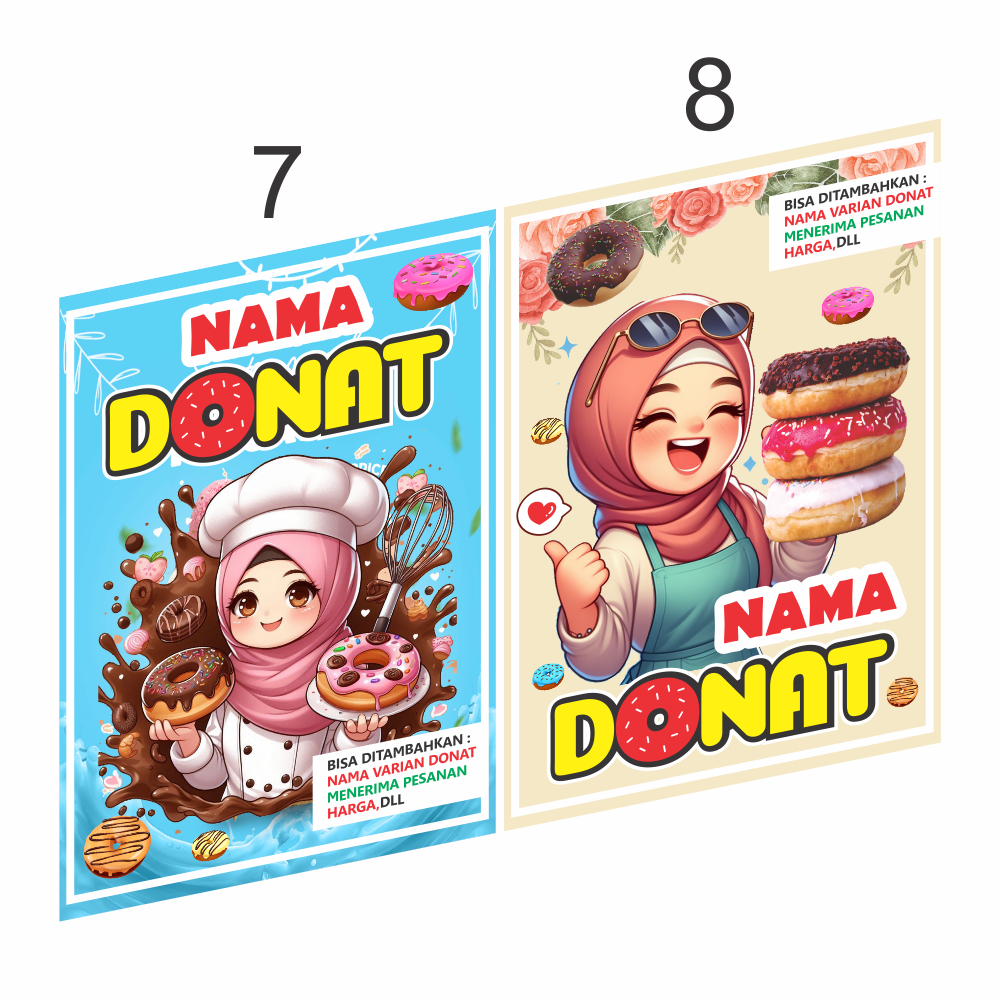 Spanduk Donat - Banner donat - spanduk jualan makanan - spanduk jajanan - spanduk kue Custom Desain
