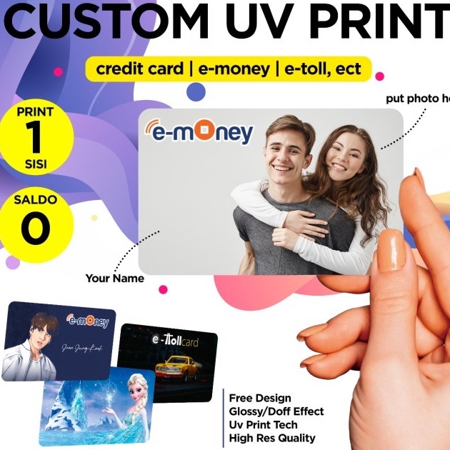 Mandiri Etoll Etoll Emoney Emoney custom foto 1 sisi  BRI BRIZZI  Etoll BRI  Etoll Brizzi custom fot