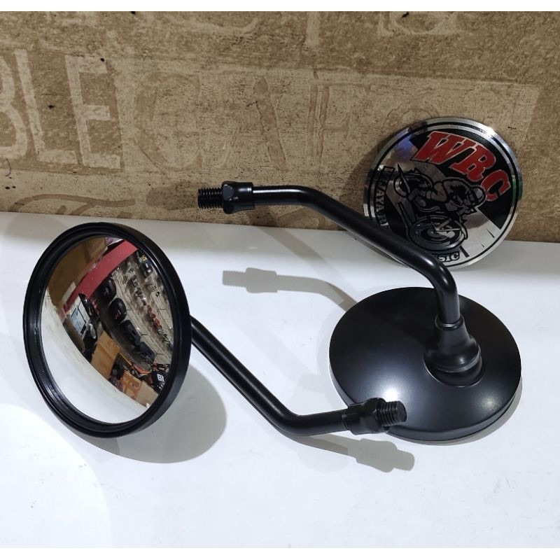 Spion bulat retro pendek hitam japstyle cb spion hitam spion japstyle