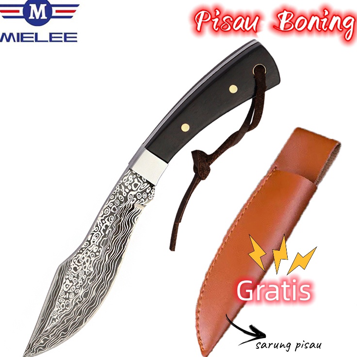 MIELEE Pisau Super Tajam Jepang Pisau Luar Ruangan Impor Pisau Daging Pisau Daging Lipat Mini Dapur 