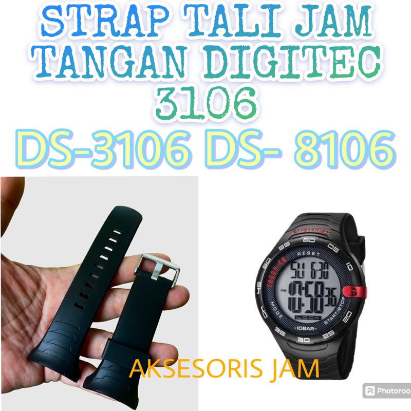 STRAP TALI JAM TANGAN Digitec DG 8106 DG 3106 original DS8106 DS 8106 DS 3106 DS3106 Pas dan bs lgsg