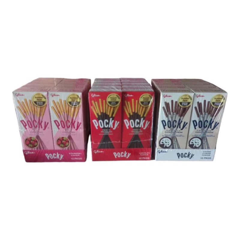 

Pocky Coklat,Strawberry Cookies & Cream Stick Biscuit 20g [10 box/pack]