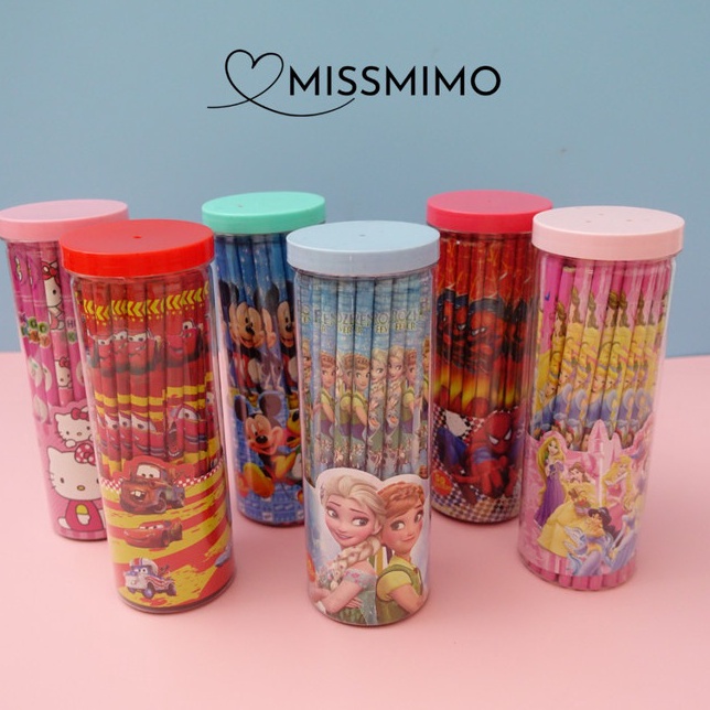 

Pensil Anak Fancy Karakter Pot isi 5pcs Pensil Tabung Motif Kartun