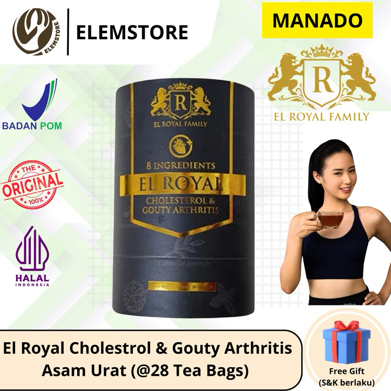 

Manado - El Royal Cholestol & Gouty Arthritis Tea @28bags Atasi Kolestrol dan Asam urat