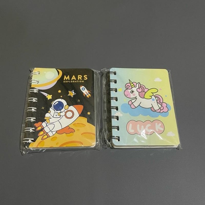 

Notebook Ring Motif Kartun Buku Catatan Memo Spiral Buku Tulis Mini Binder Karakter Murah