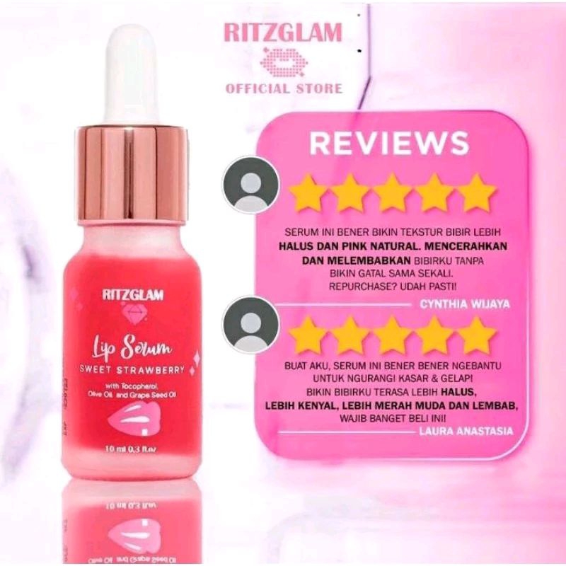 Ritzglam lip serum halal bayar di tempat