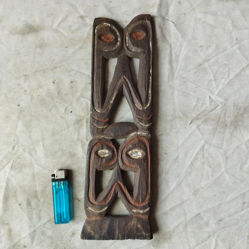 Pajangan Vintage Ukiran Asmat Kayu Keras