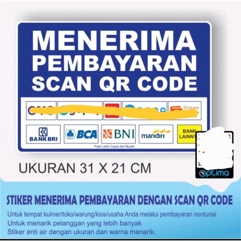 

stiker menerima pembayaran dgn scan qr code