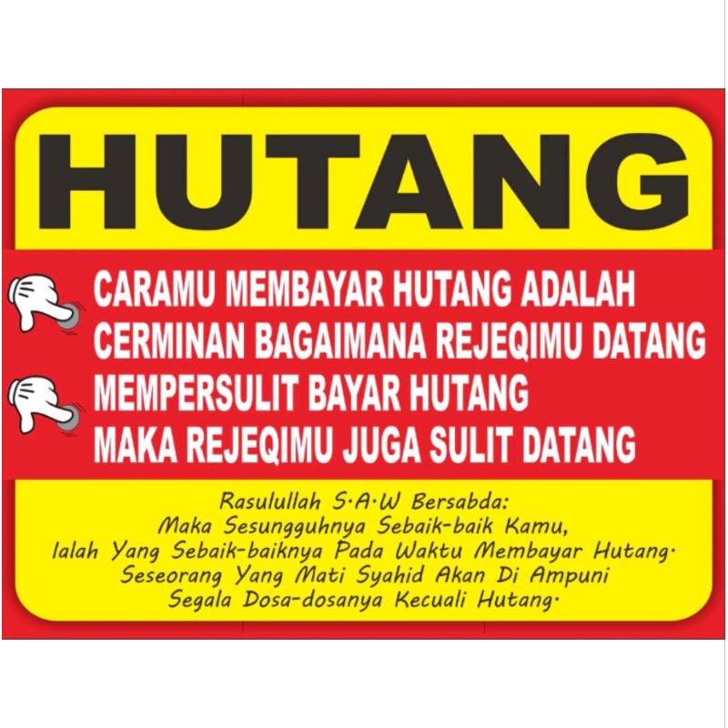 

Stiker Hutang