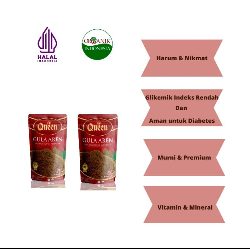 

Gula Aren organik QUEEN (2 pouch)