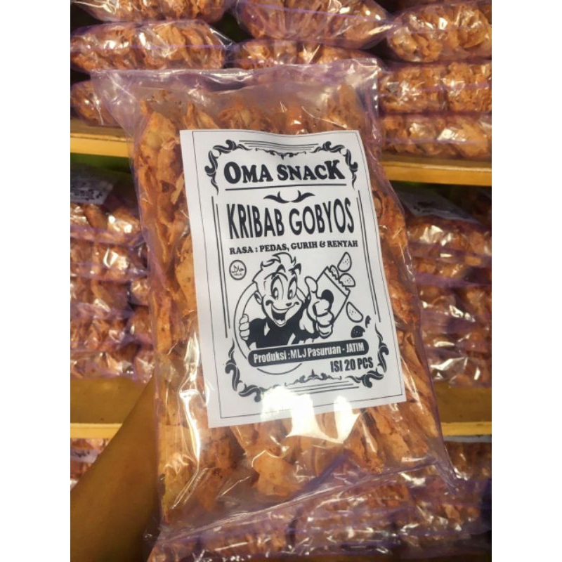 

Keripik Kulit Kebab Pedas Gobyos Khas Pasuruan Kemasan 500gr
