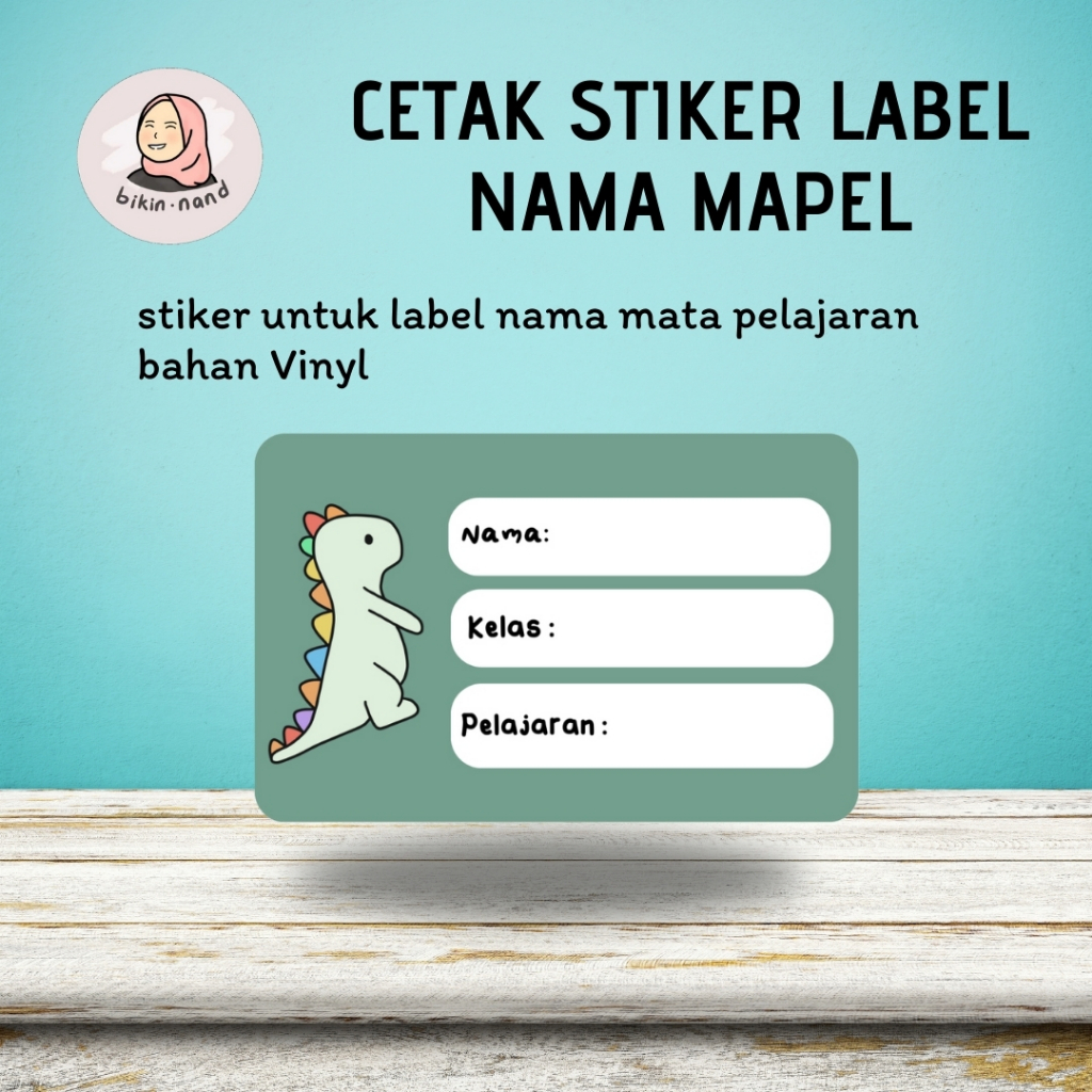 

Stiker Custom Label Nama Mata Pelajaran Sekolah