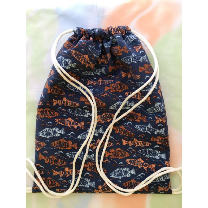 Tas serut motif bahan kain tebal pria dan wanita
