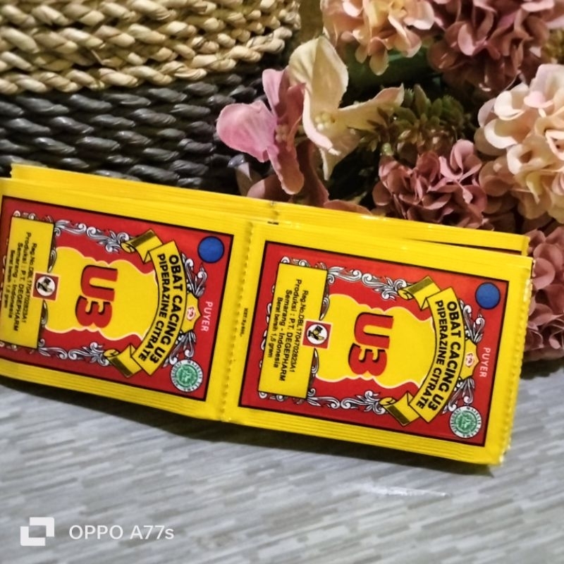 puyer obat cacing u3 cap jago isi 12sachet