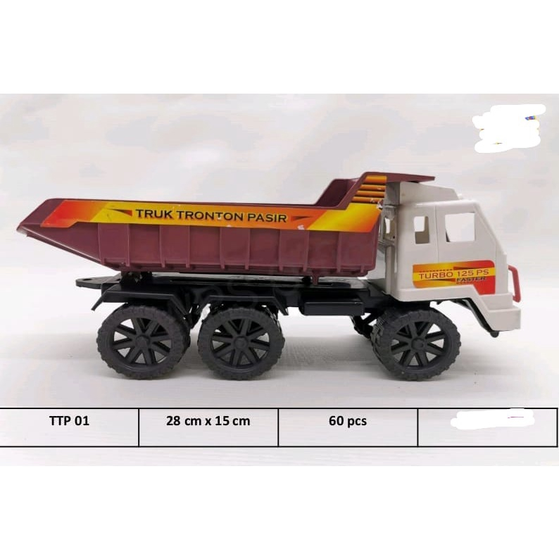 TTP 01 - MAINAN MOBIL TRUK DUMTRUK RODA 6 TRUK TORONTON PASIR Size 30cm Bahan Plastik