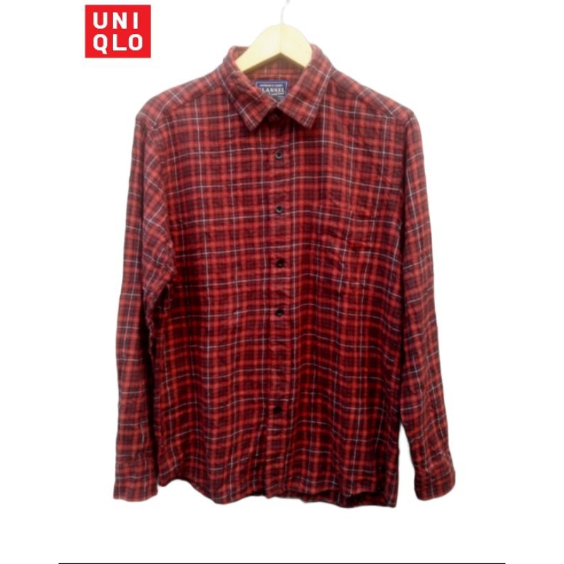 Kemeja Flanel UNIQLO Pria