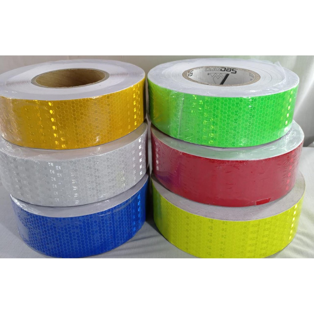 

{Pku Imp} Stiker Reflektor Untuk Bak Mobil Box Sticker Bercahaya Malam hari SCOTCHLITE Polos 1 meter