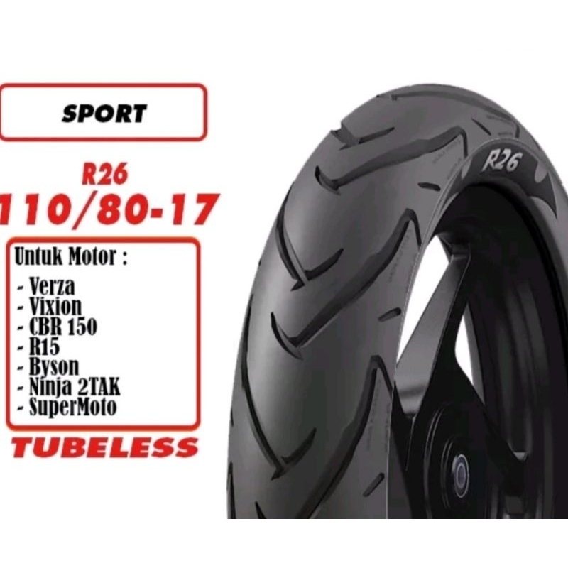 Ban luar Corsa r26 110/80-17 ban tubeless Corsa r26 110 80-17
