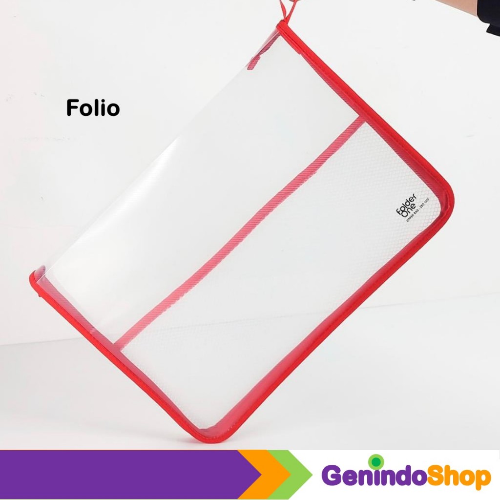 

Map Plastik Resleting Folio / Zipper File F4 / Zipper Bag FC Folderone