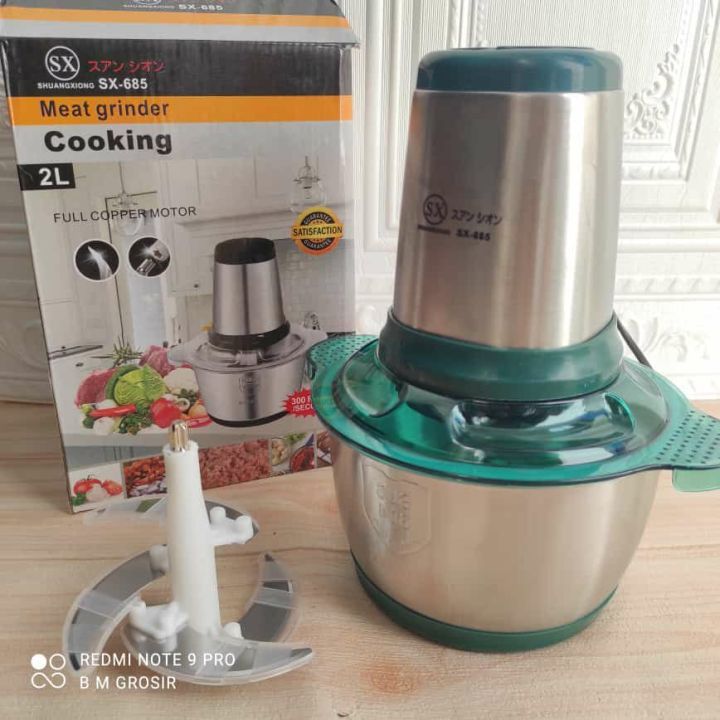 HOT PRODUCT BLENDER CHOPPER STAINLESS STEEL 2L SX 685 PENGGILING BUMBU DAGING SAYUR BUAH / FOOD