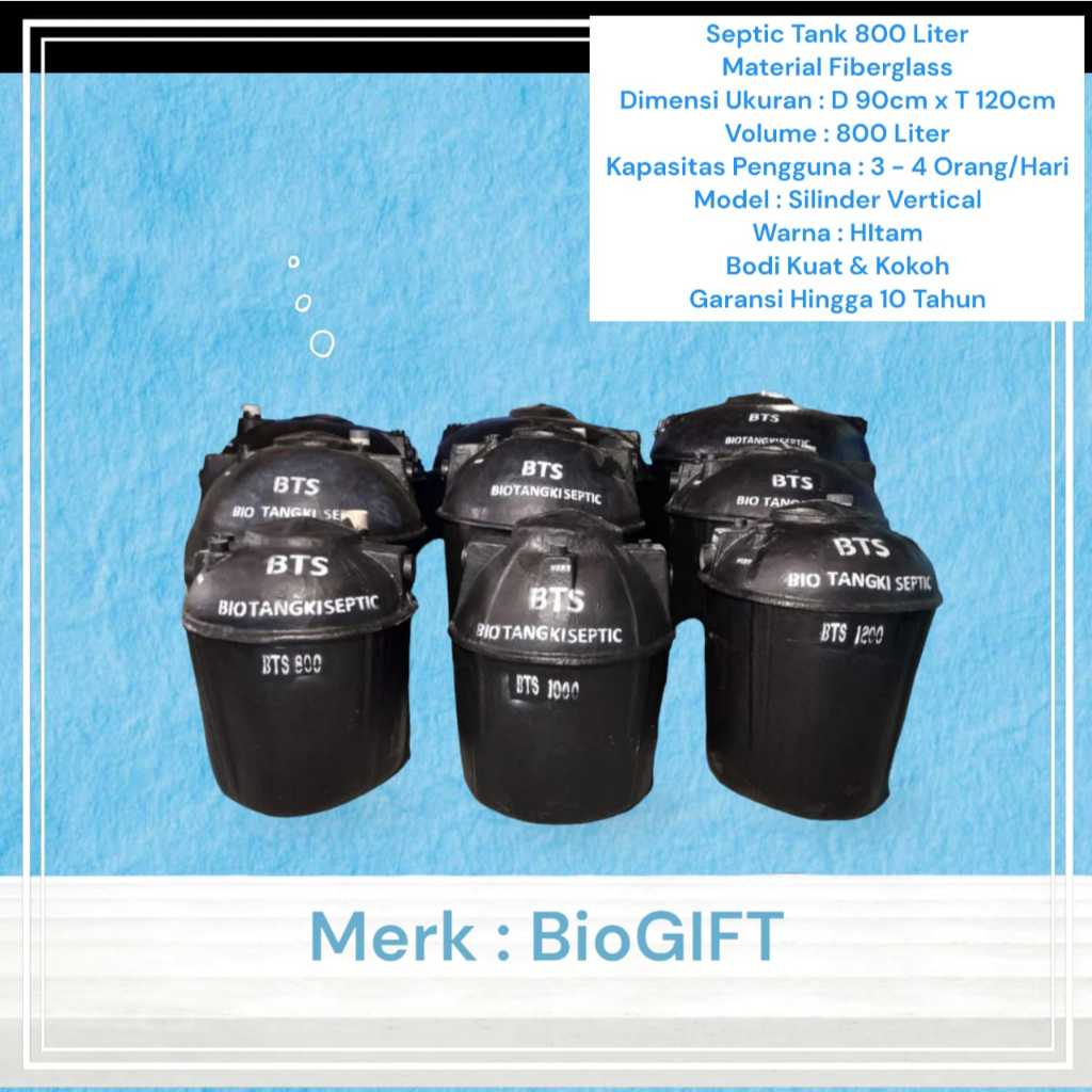 Septic Tank 800 Liter murah, Septic Tank 800 liter Biogift
